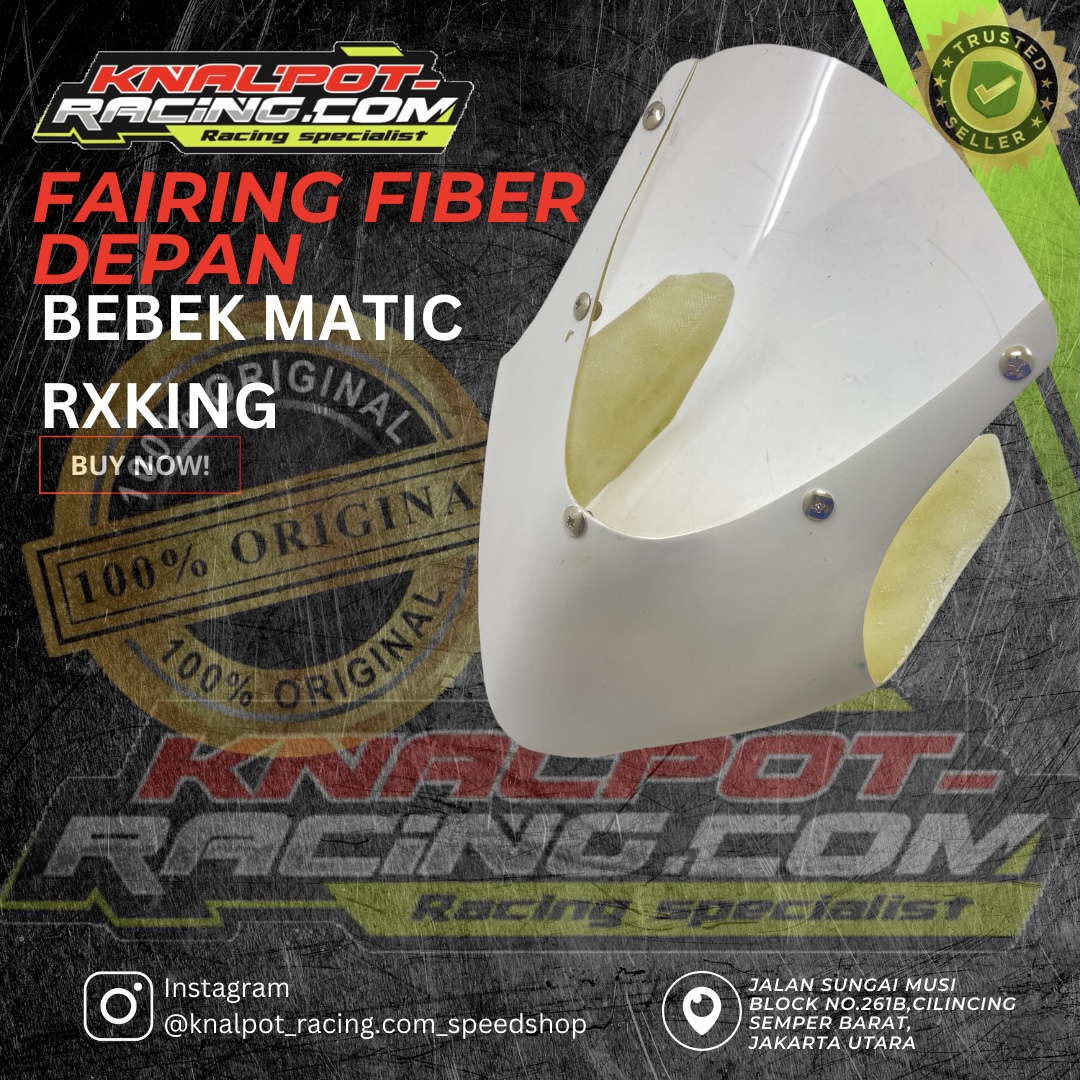 FAIRING FIBER DEPAN BEBEK MATIK RXKING